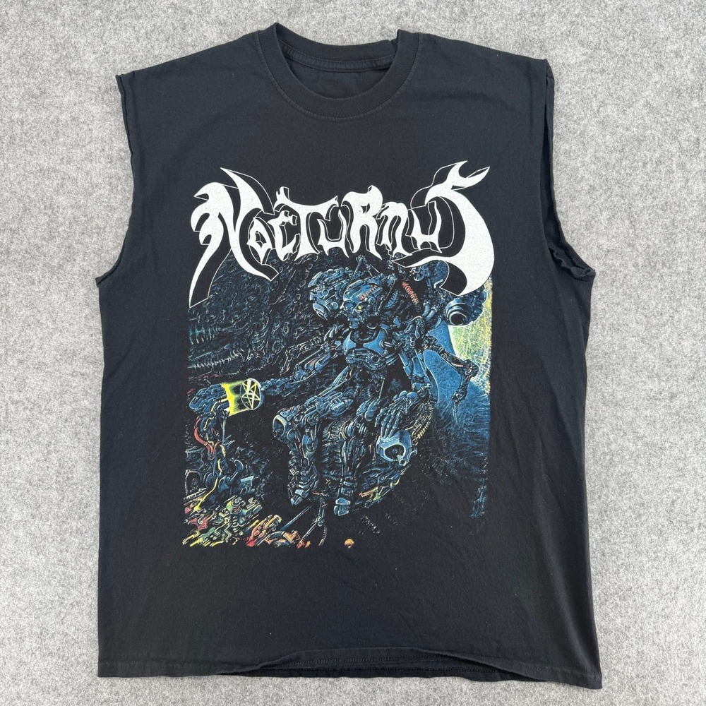 he Key Death Metal Graphic Black Sleeveless Nocturnus Tank Top Mens L T